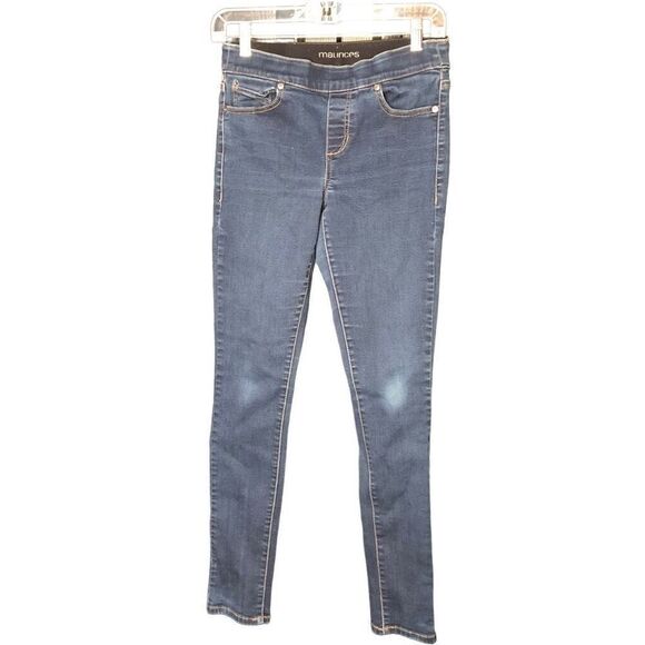 Maurice’s Womens Pull On Skinny Leg Jegging SR Flat Front Elastic Waist Slimming - Picture 1 of 6